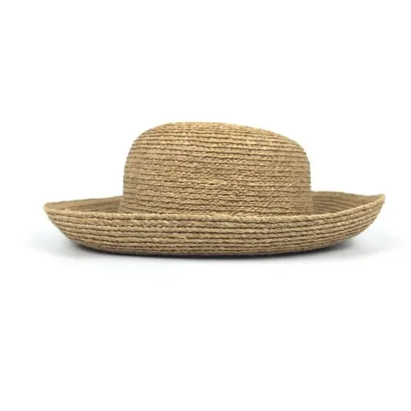 NEW Helen Kaminski Provence 12 Packable Raffia Hat Nougat Resort Minimal Boho - Picture 4 of 8